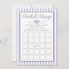 Bridal Bingo Lavender Grey Vrijgezellenfeest Game Kaart
