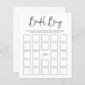 Bridal Bingo | Minimale Vrijgezellenfeest (Voorkant / Achterkant)