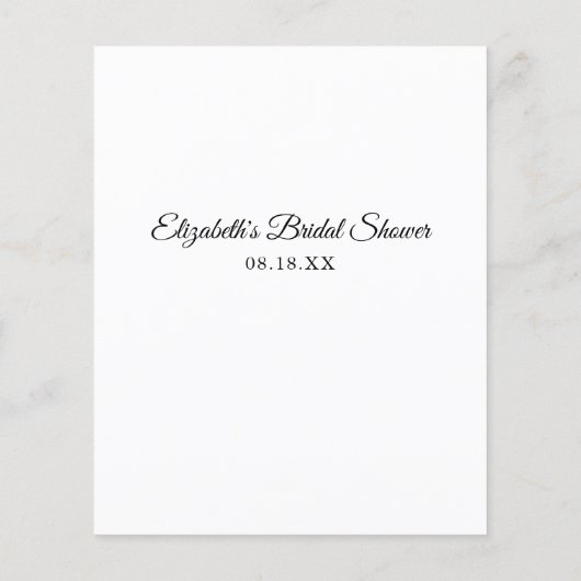 Bridal Bingo | Minimale Vrijgezellenfeest (Achterkant)