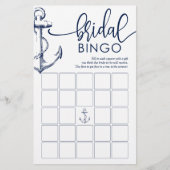Bridal Bingo Nautical Anchor Shower Game (Voorkant)