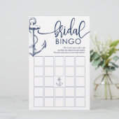 Bridal Bingo Nautical Anchor Shower Game (Staand voorkant)