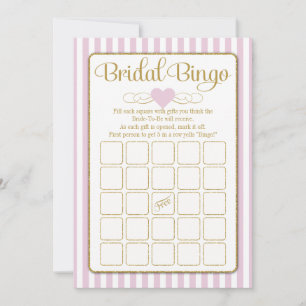 Bridal Bingo Pink Gold Vrijgezellenfeest Kaarten