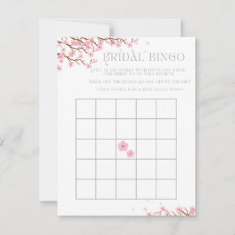 Bridal Bingo voor Cherry Blossom Vrijgezellenfeest Feestdagenkaart