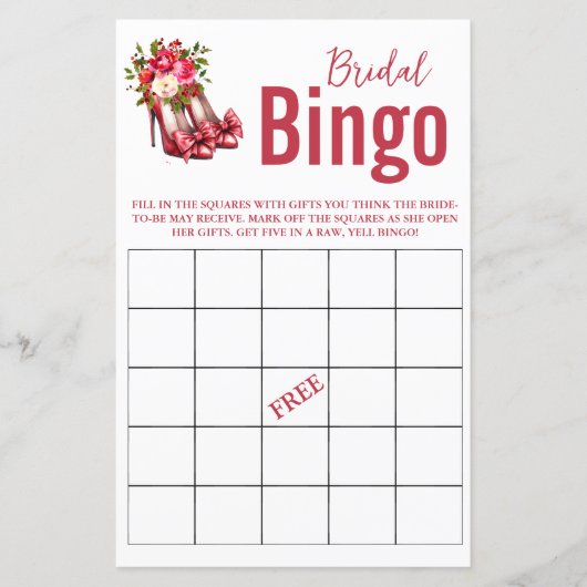 Bridal Bingo Vrijgezellenfeest (Voorkant)