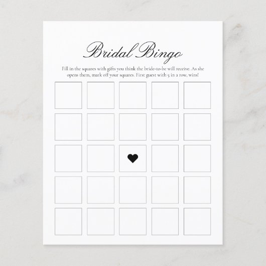 Bridal Bingo Vrijgezellenfeest Flyer (Voorkant)