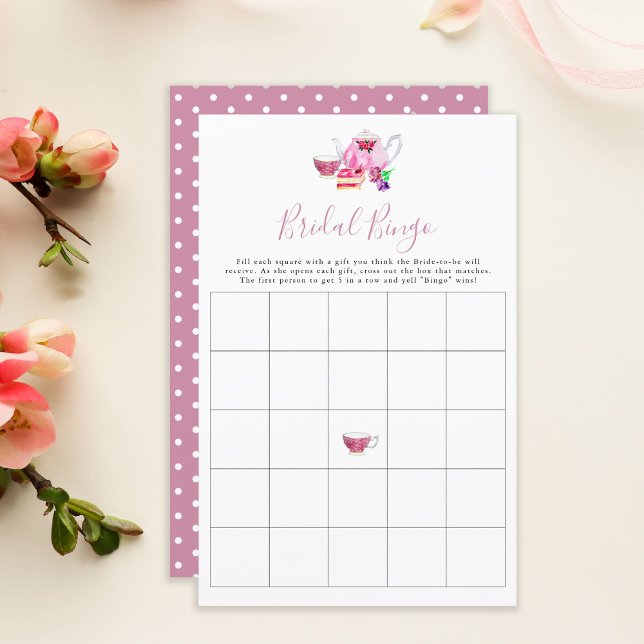 Bridal Bingo Vrijgezellenfeest Game Tea Dusty Roos (Creator heeft geüpload)
