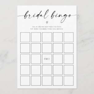 Bridal Bingo Vrijgezellenfeest Programmakaart