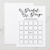 Bridal Bingo Vrijgezellenfeest Programmakaart (Voorkant / Achterkant)