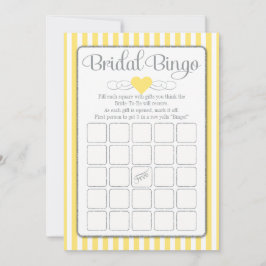 Bridal Bingo Yellow Grey Vrijgezellenfeest Game