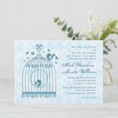 Bridal Bird Cage Wedding Kaart (Staand voorkant)