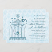 Bridal Bird Cage Wedding Kaart (Voorkant / Achterkant)