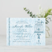 Bridal Birdcage Wedding Shower Kaart (Staand voorkant)