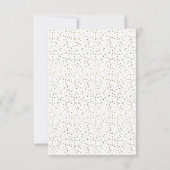 Bridal Birthday Flowers Gold Mint White Waterverf Kaart (Achterkant)