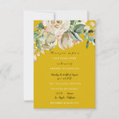 Bridal Birthday Party Roos Paint Floral Mustard Kaart (Voorkant)