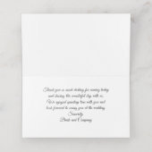 Bridal Blauwgroen Blauwe Tea Party Plaatskaartje (Binnenkant ongevouwen)