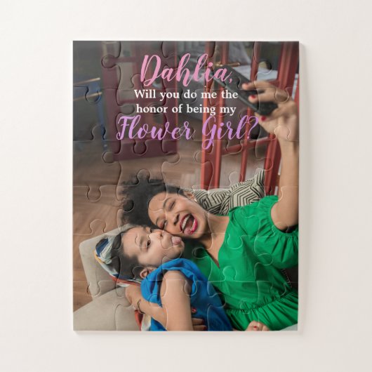 Bridal Bloemenmeisje Voorstel Foto Puzzle Legpuzzel (Verticaal)