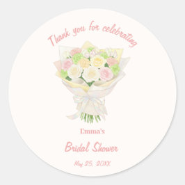 bridal bouquet bouquet of flowers pastel Asian Ronde Sticker