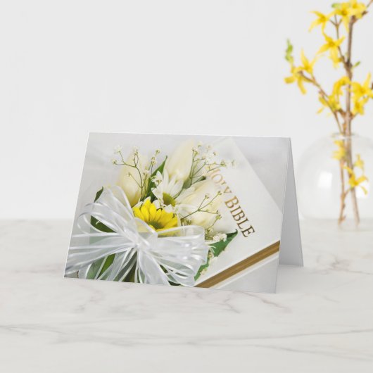 Bridal Bouquet over Bijbel Kaart (Gele Bloem)