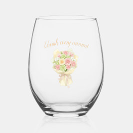 bridal bouquet wijnglas zonder voet