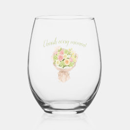bridal bouquet wijnglas zonder voet