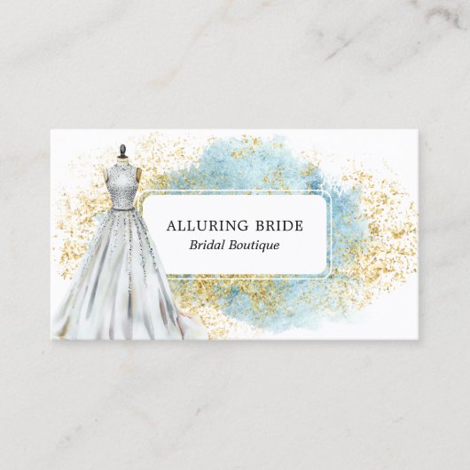 Bridal Boutique Blue Gold QR-code | benoeming Visitekaartje (Voorkant)