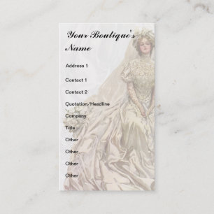 Bridal Boutique, bruiloft, Seamstress Visitekaartje