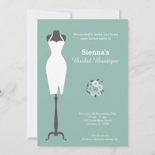 Bridal Boutique - Kies uw achtergrondkleur Kaart (Voorkant)