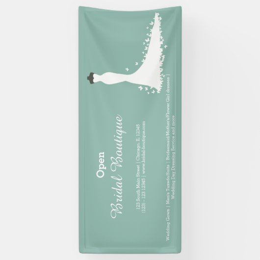 Bridal Boutique - Kies uw achtergrondkleur Spandoek (Verticaal)