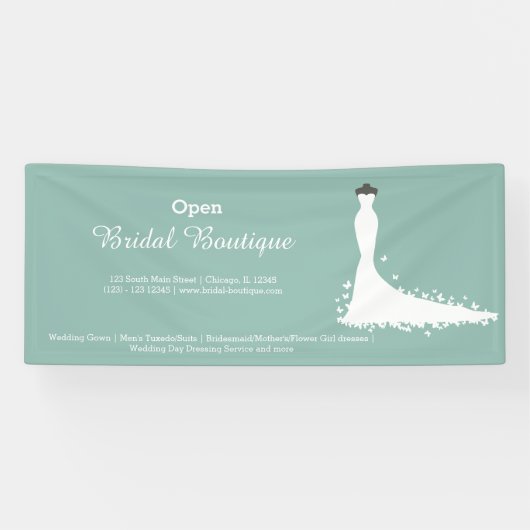 Bridal Boutique - Kies uw achtergrondkleur Spandoek (Horizontaal)