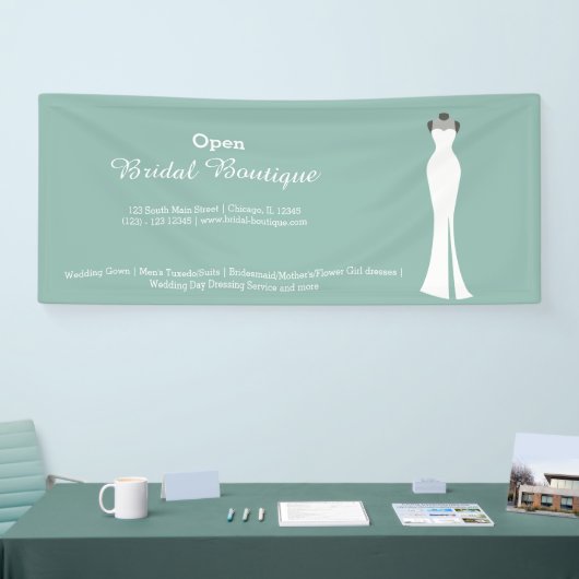 Bridal Boutique - Kies uw achtergrondkleur Spandoek (Beurs)