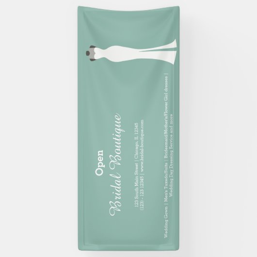 Bridal Boutique - Kies uw achtergrondkleur Spandoek (Verticaal)