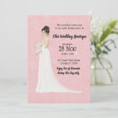 Bridal boutique open house kiest achtergrondkleur kaart (Staand voorkant)