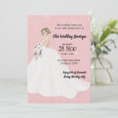 Bridal boutique open house kiest achtergrondkleur kaart (Staand voorkant)