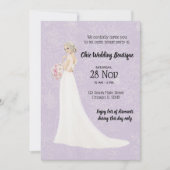 Bridal boutique open house kiest achtergrondkleur kaart (Voorkant)