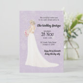 Bridal boutique open house kiest achtergrondkleur kaart (Staand voorkant)