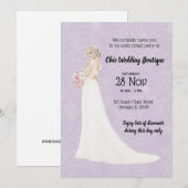 Bridal boutique open house kiest achtergrondkleur kaart (Voorkant / Achterkant)