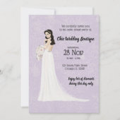 Bridal boutique open house kiest achtergrondkleur kaart (Voorkant)