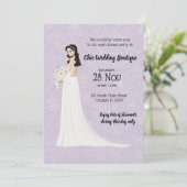 Bridal boutique open house kiest achtergrondkleur kaart (Staand voorkant)