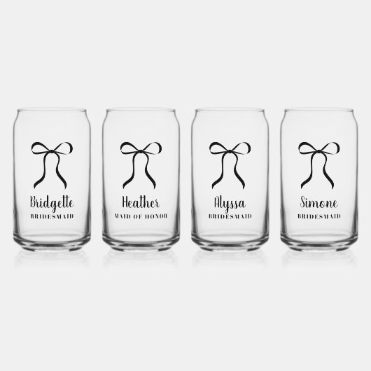 Bridal Bow Simple Bridesmaid Proposal Blikvorm Glas (Voorkant)