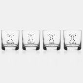 Bridal Bow Simple Bridesmaid Proposal Whisky Glas (Voorkant)