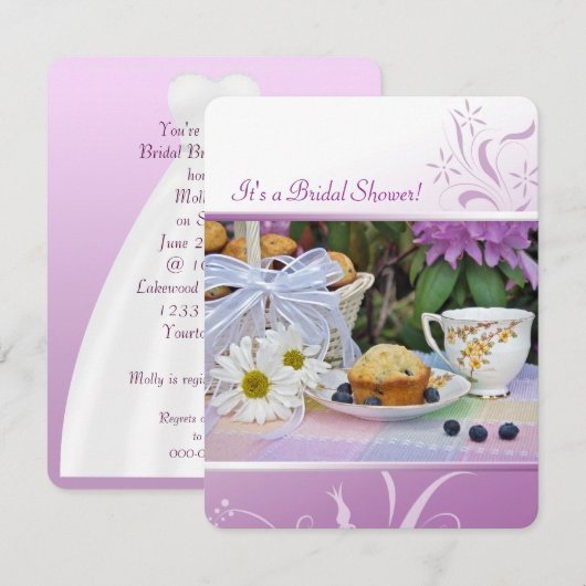 Bridal Breakfast Brunch Kaart (Voorkant / Achterkant)