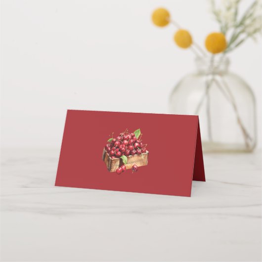 Bridal Bruch Spring Cherry Plaatskaartje (Achterkant)