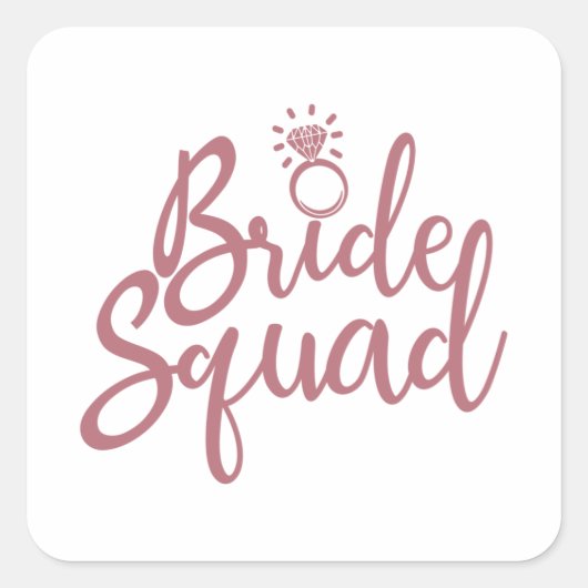 Bridal bruiloft Bachelorette Vierkante Sticker (Voorkant)
