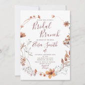 Bridal Brunch Autumn Vrijgezellenfeest Boho Wildfl Kaart (Voorkant)