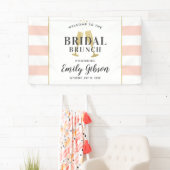 Bridal Brunch Blush Pink Champagne Toast Welkom Spandoek (Insitu)