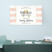 Bridal Brunch Blush Pink Champagne Toast Welkom Spandoek (Beurs)