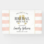 Bridal Brunch Blush Pink Champagne Toast Welkom Spandoek (Horizontaal)