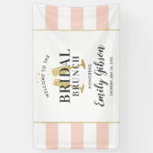 Bridal Brunch Blush Pink Champagne Toast Welkom Spandoek (Verticaal)