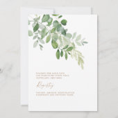 Bridal Brunch Botanical Greenery White Floral Kaart (Achterkant)
