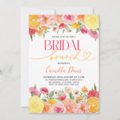 Bridal Brunch Bright Citrus Lemon Vrijgezellenfees Kaart (Voorkant)